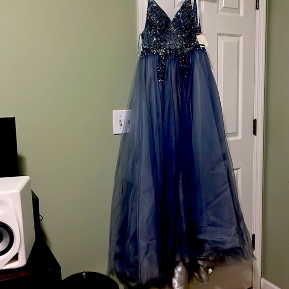 Blue Prom Dress - Picture 2 of 4
